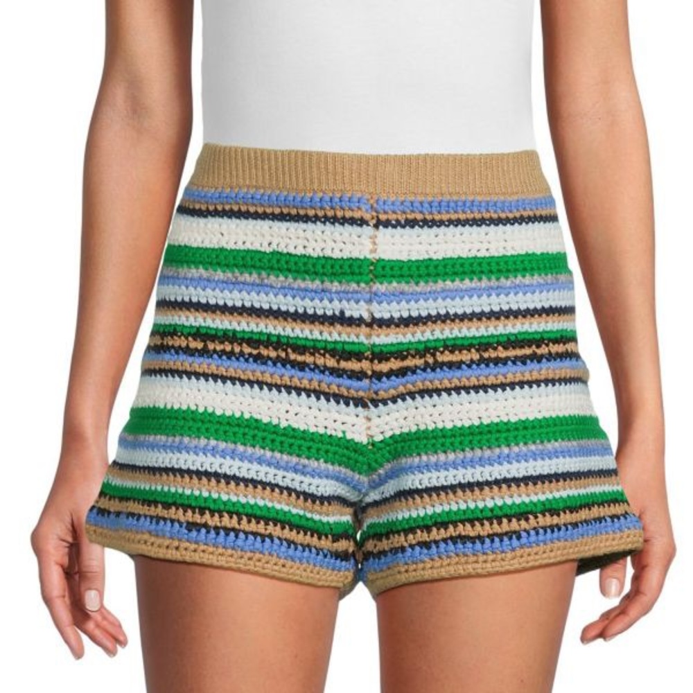 FRAME Crochet Cashmere Blend Shorts